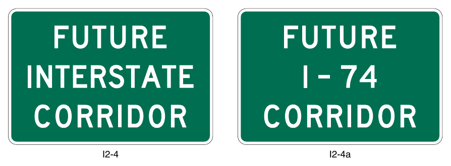 Figure 2H-2. Future Interstate Signs (I2-4, I2-4a)