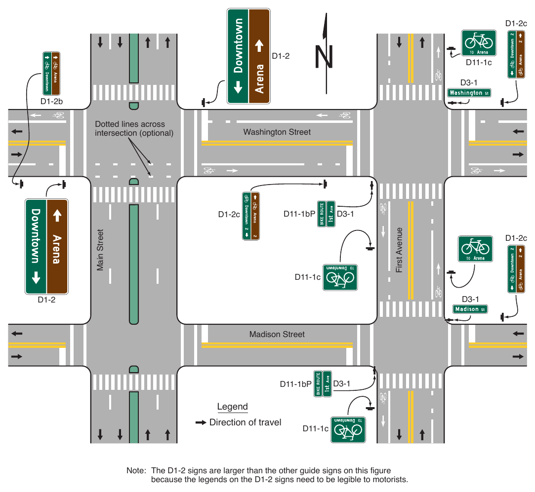 Figure 9D-3. Example of Bicycle Route Guide Signing