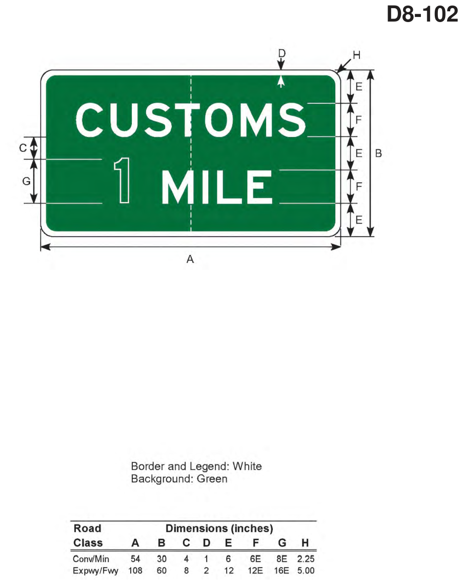D8-102: CUSTOMS 1 MILE (design sheet)
