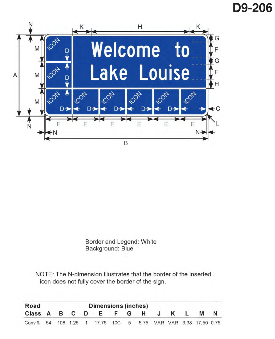 D9-206: Community Service Sign (design sheet)