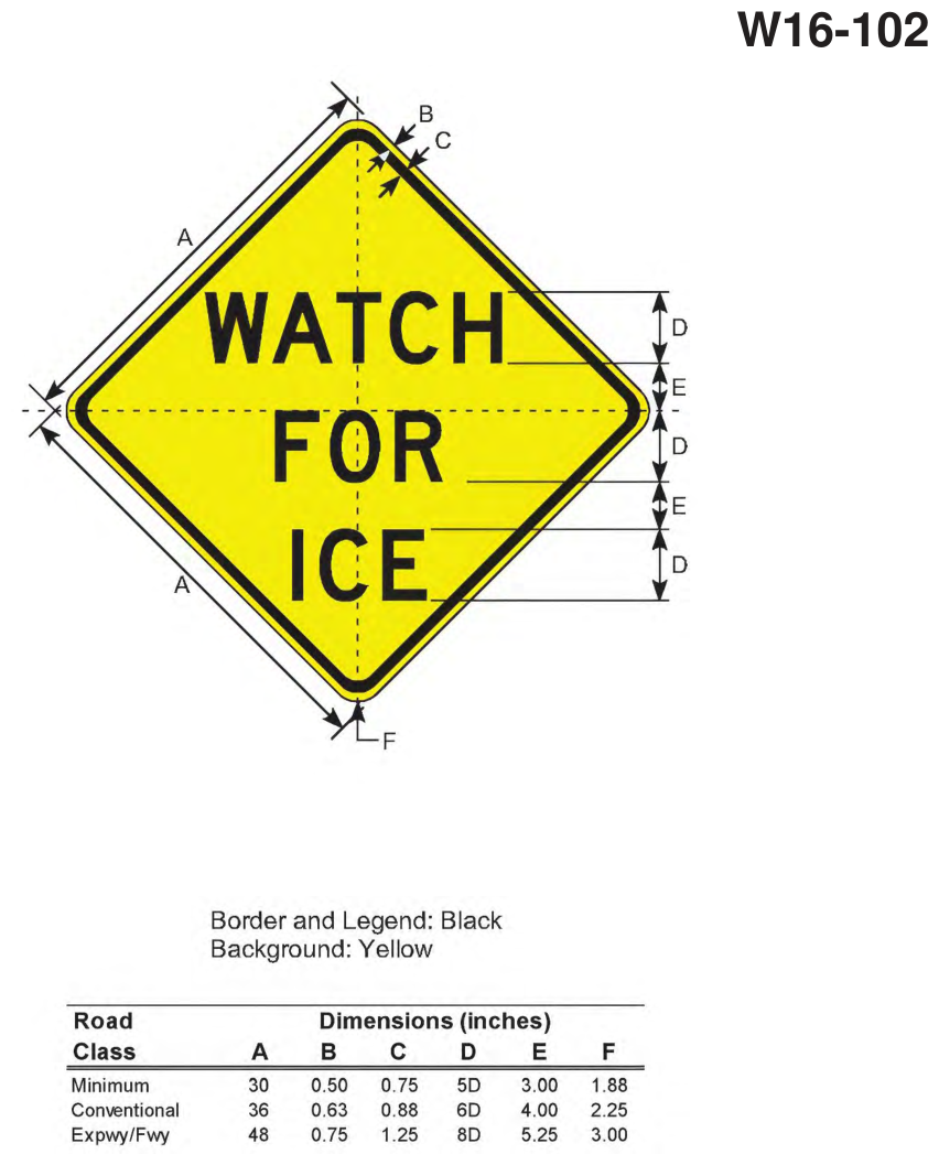 W16-102: WATCH FOR ICE (design sheet)