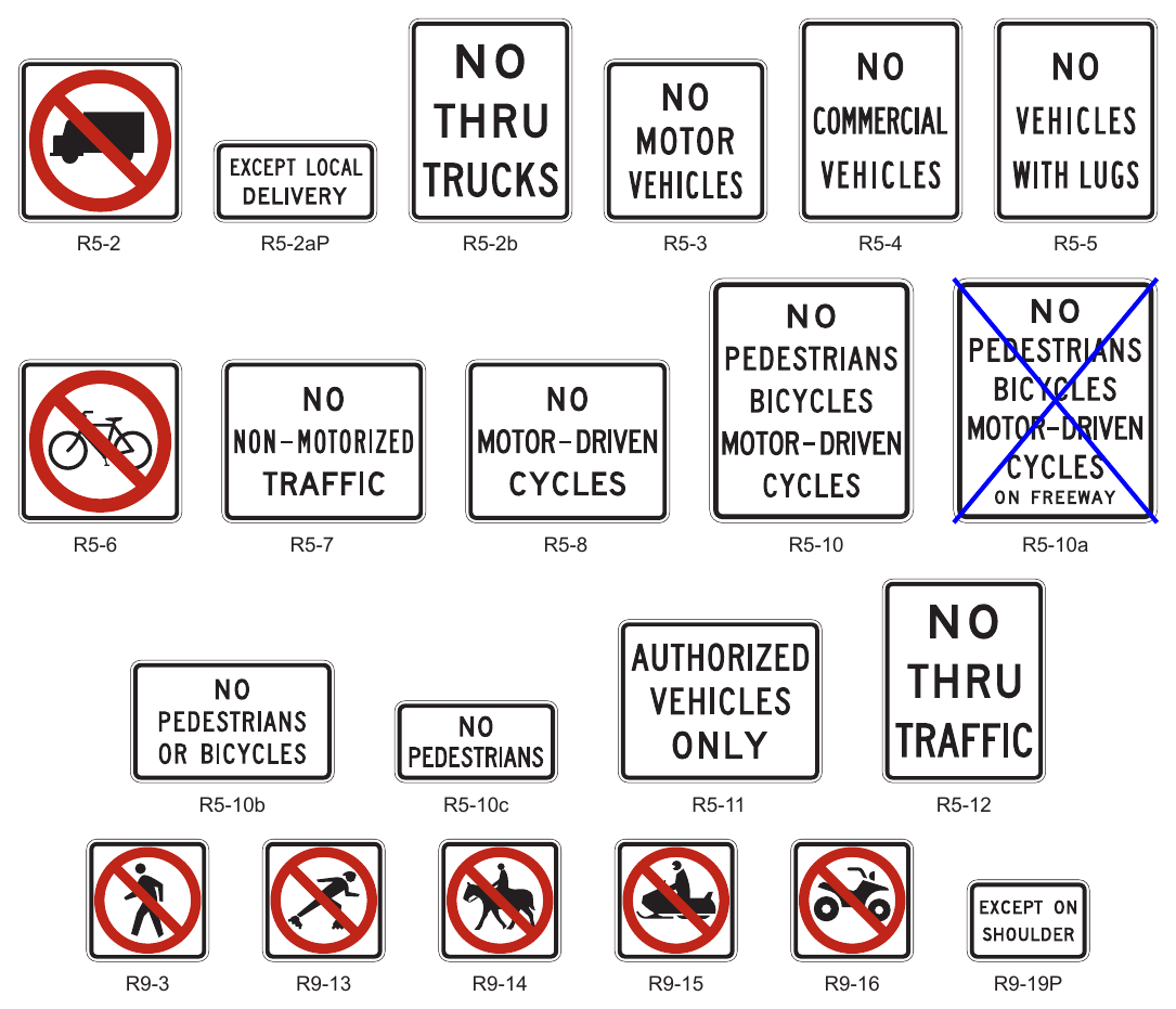 Figure 2B-12. Selective Exclusion Signs and Plaques