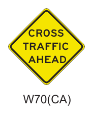Figure 2C-10(CA). California Intersection Warning Signs and Plaques