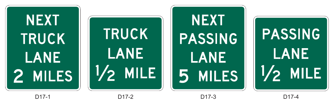 Figure 2D-25. Truck and Passing Lane Signs