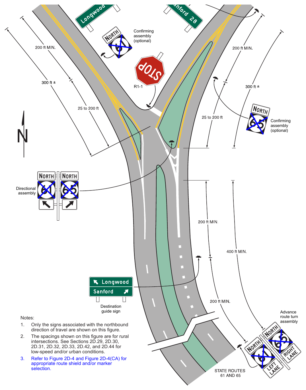 Figure 2D-8. Illustration of Directional Assemblies and Other Route Signs (Sheet 4 of 4)
