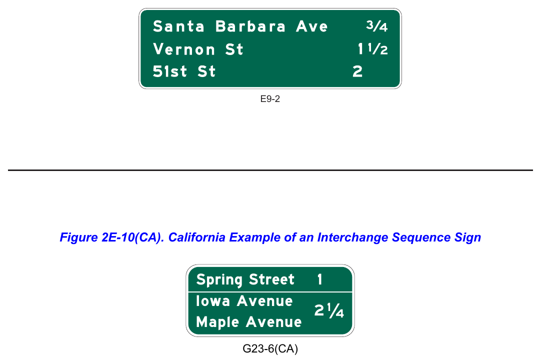 Figure 2E-10. Example of an Interchange Sequence Sign