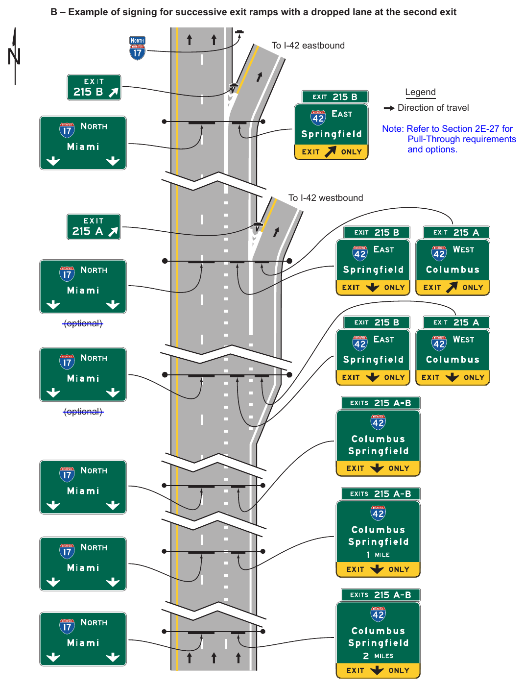 Figure 2E-33. Examples of Guide Signs for a Freeway-to-Freeway Interchange (Sheet 2 of 2)