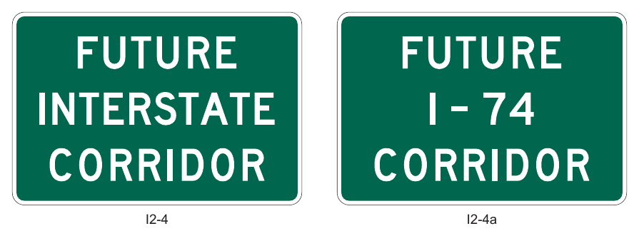 Figure 2H-2. Future Interstate Signs (I2-4, I2-4a)