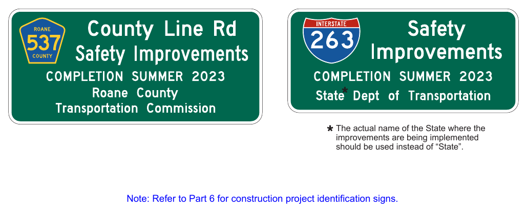 Figure 2H-3. Examples of Project Information Signs