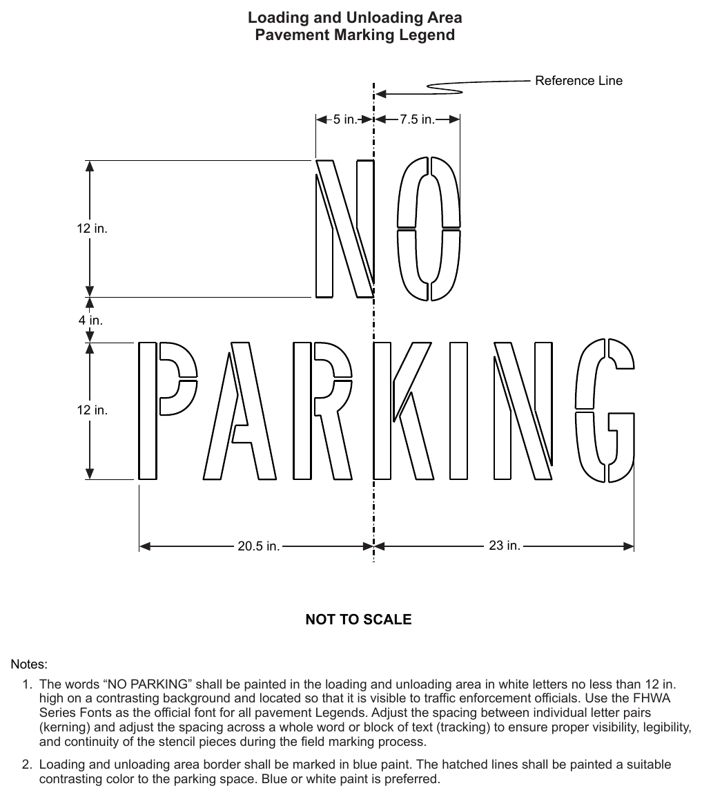 Figure 3B-19(CA). International Symbol of Accessibility Parking Space Marking and Related Markings (Sheet 1 of 2)