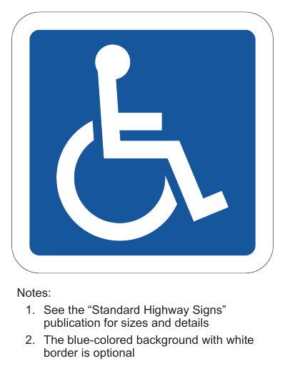 Figure 3B-19. International Symbol of Accessibility Parking Space Marking