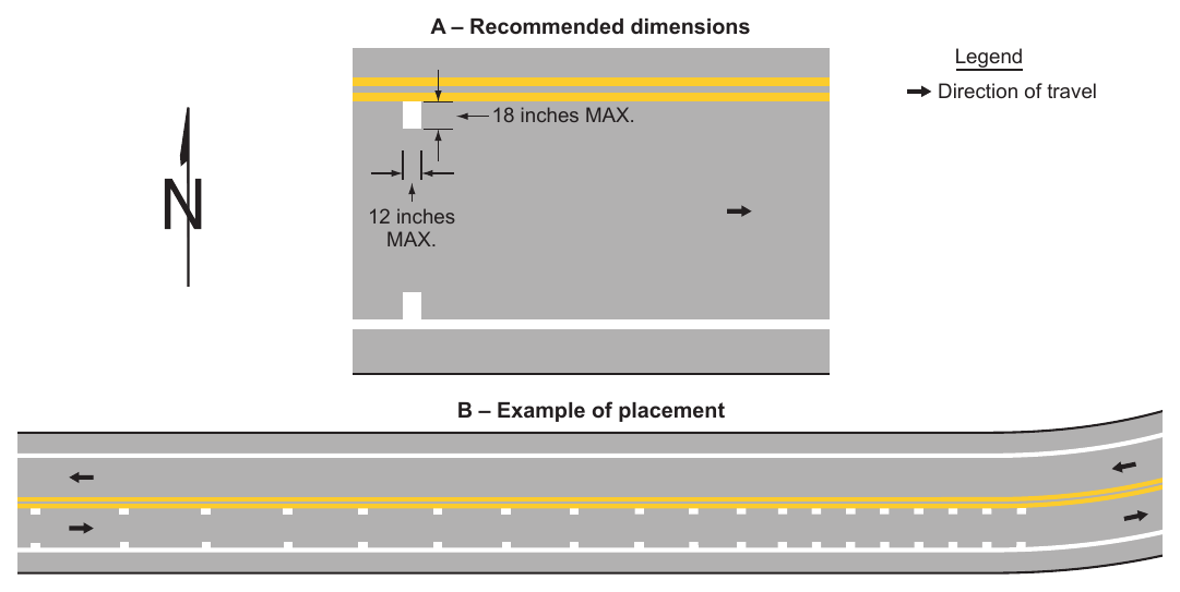Figure 3B-25. Example of the Application of Speed Reduction Markings