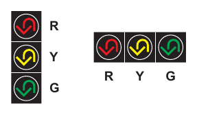 Figure 4E-1. Typical Arrangements of U-Turn Signal Faces