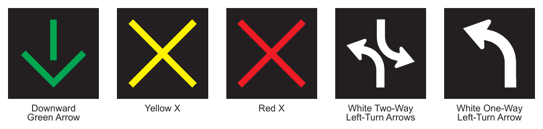 Figure 4T-1. Lane-Use Control Signal Indications