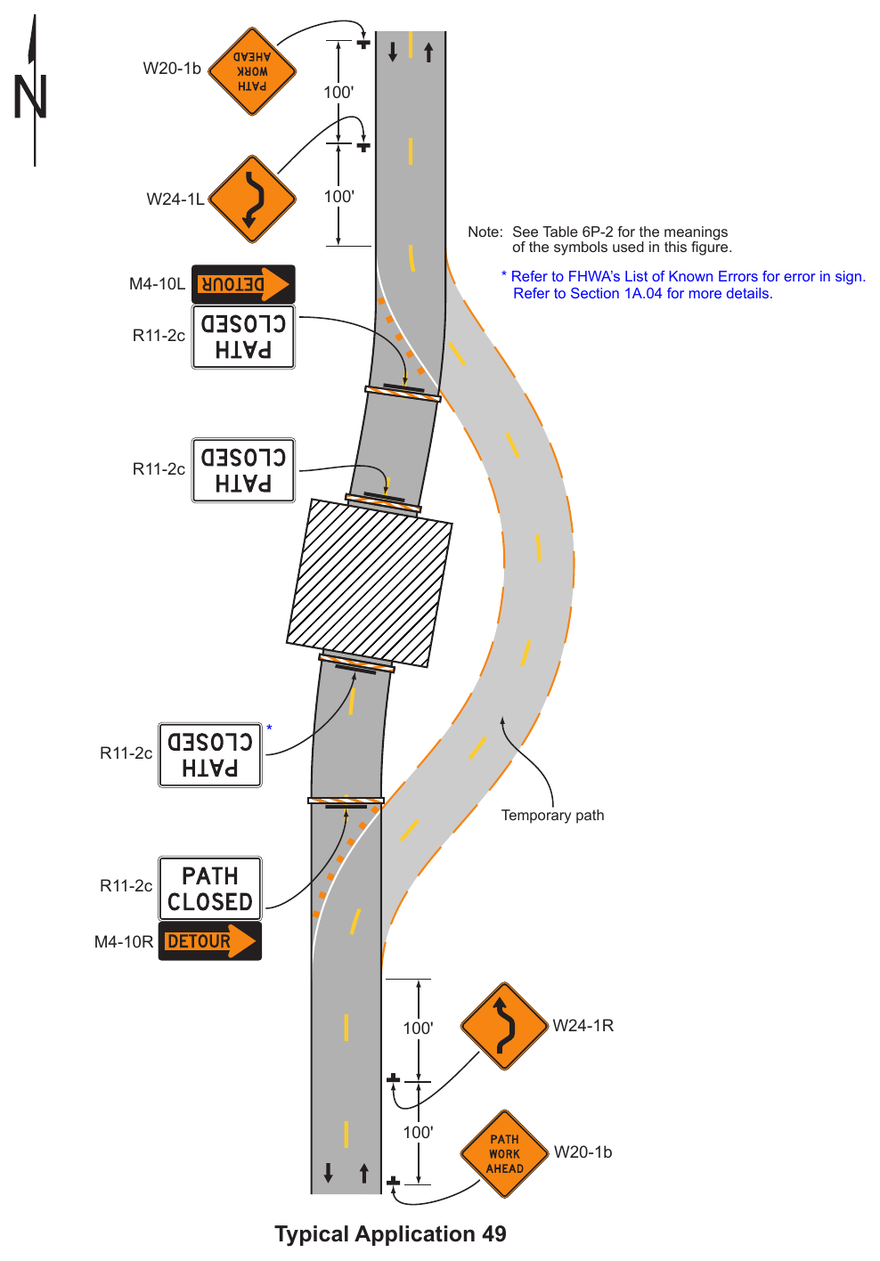 Figure 6P-49. Shared-Use Path Closure with a Diversion (TA-49)
