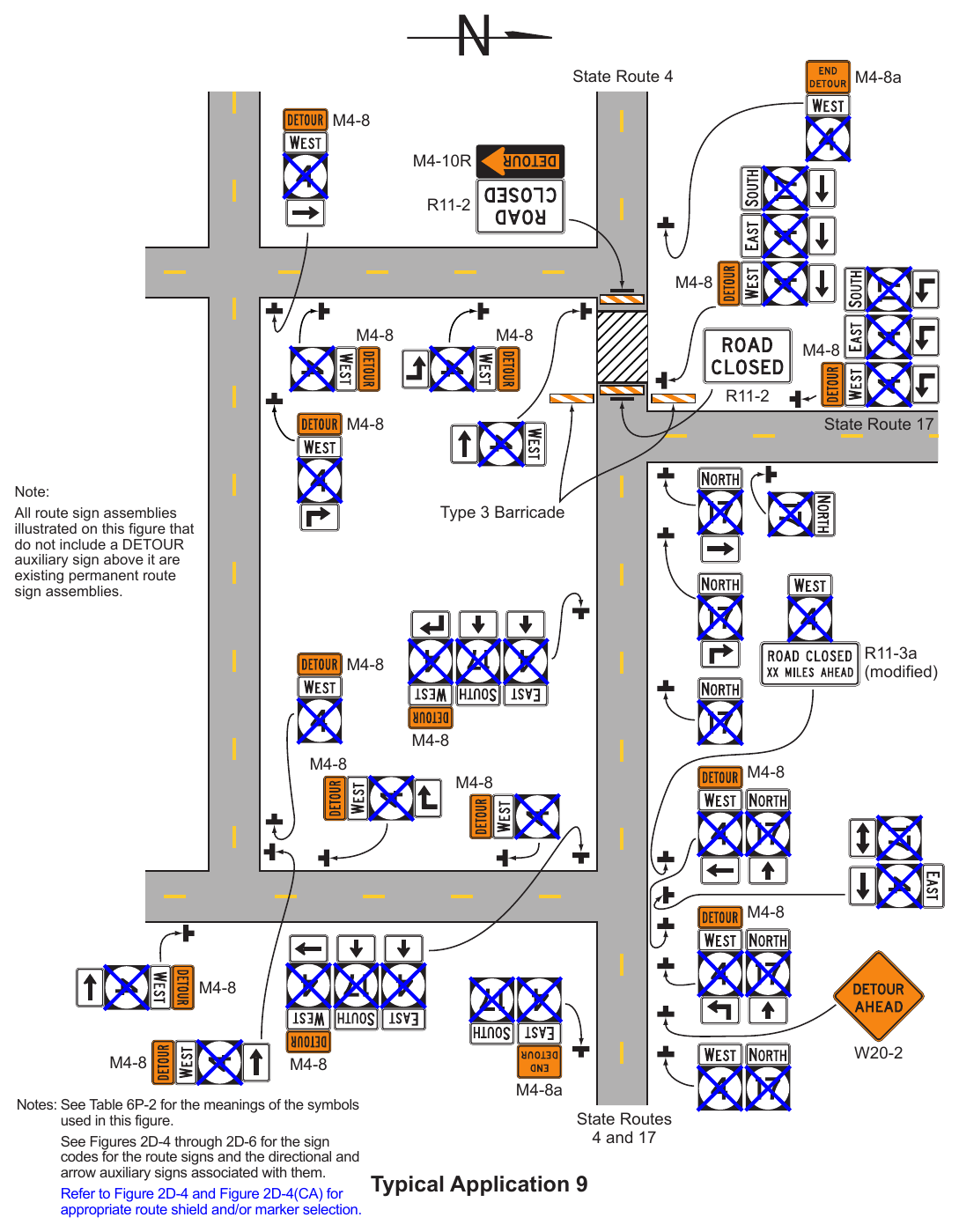 Figure 6P-9. Overlapping Routes with a Detour (TA-9)