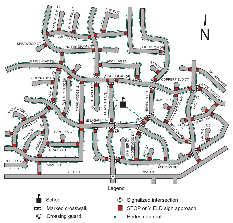 Figure 7A-1. Example of School Route Plan Map