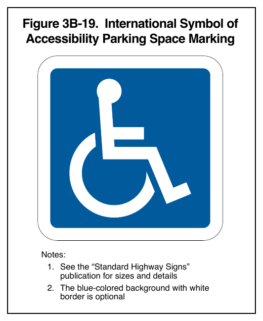 Figure 3B-19. International Symbol of Accessibility Parking Space Marking