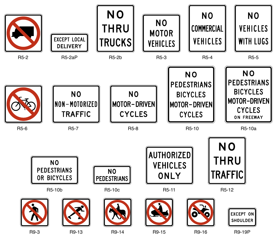 Figure 2B-12. Selective Exclusion Signs and Plaques