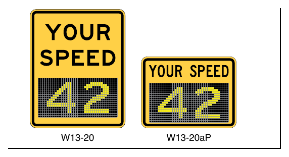 Figure 2C-4. Vehicle Speed Feedback Sign and Plaque