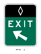Figure 2G-15. Exit Gore Sign for a Direct Exit from a Preferential Lane