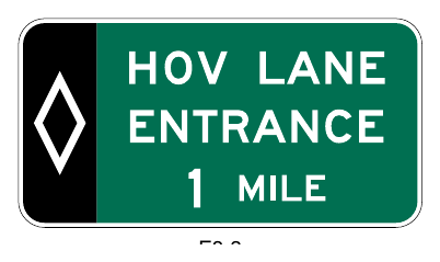 Figure 2G-5. Example of an Overhead Advance Guide Sign for a Preferential Lane Entrance