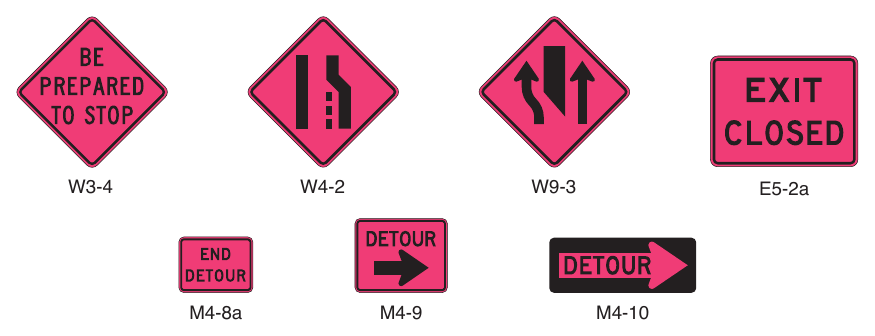 Figure 6O-1. Examples of Traffic Incident Management Area Signs