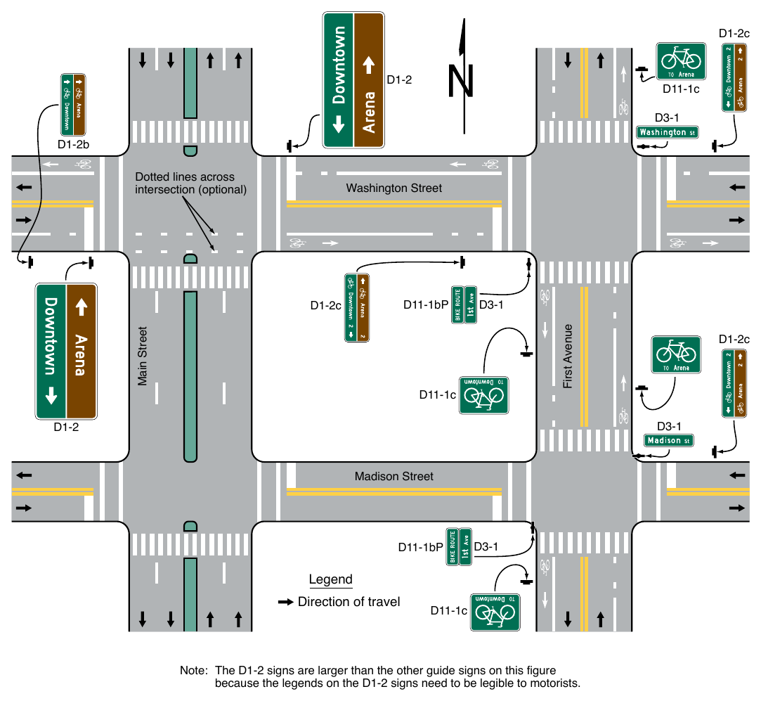 Figure 9D-3. Example of Bicycle Route Guide Signing