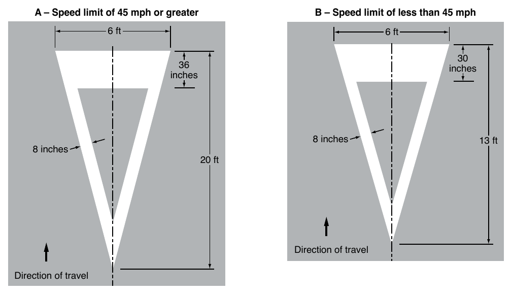 Figure 3B-20. Yield Ahead Triangle Symbols
