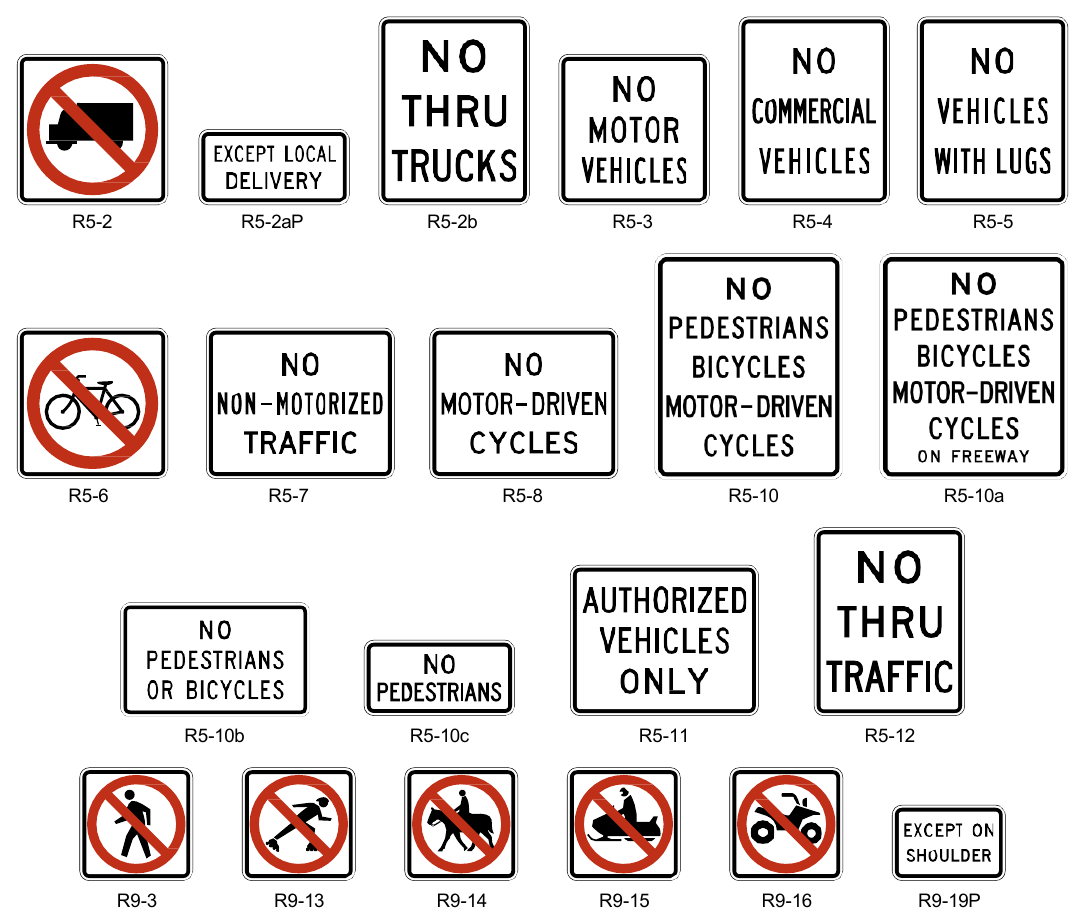 Figure 2B-12. Selective Exclusion Signs and Plaques
