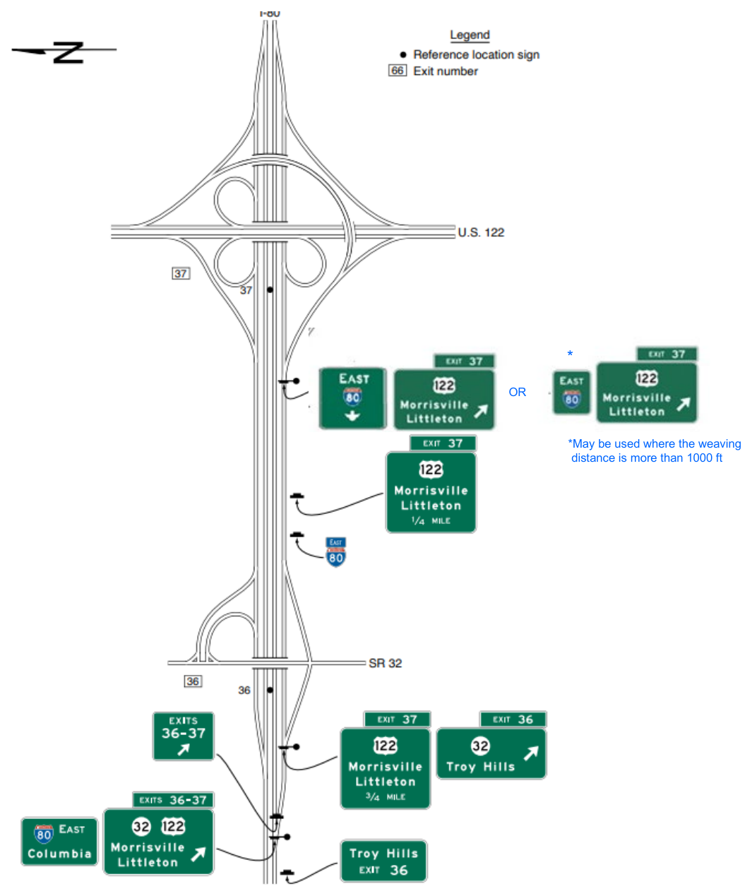 Figure 2E-32. Examples of Guide Signs for Successive Interchanges with Collector-Distributor Roadways (Sheet 1 of 2)