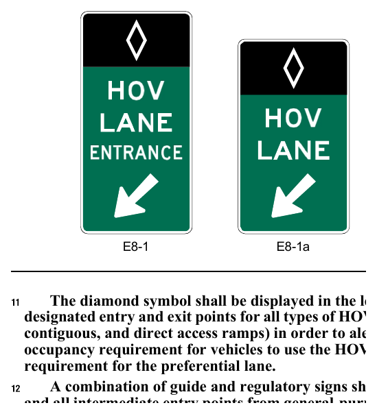 Figure 2G-7. Entrance Gore Signs for Barrier-Separated Preferential Lanes