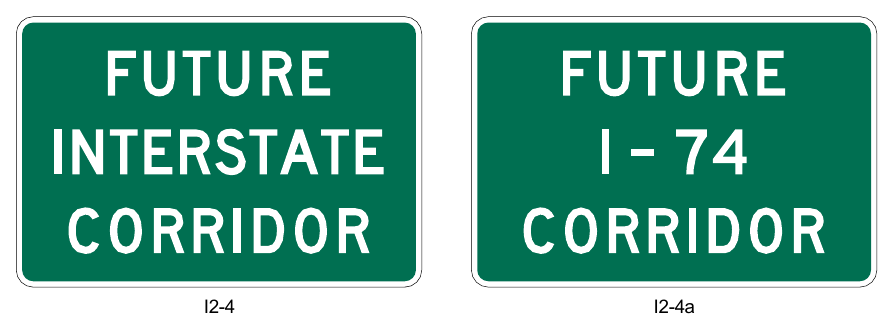 Figure 2H-2. Future Interstate Signs (I2-4, I2-4a)