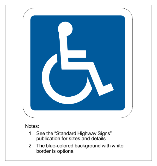 Figure 3B-19. International Symbol of Accessibility Parking Space Marking