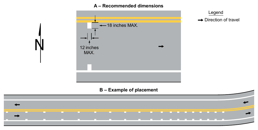 Figure 3B-25. Example of the Application of Speed Reduction Markings