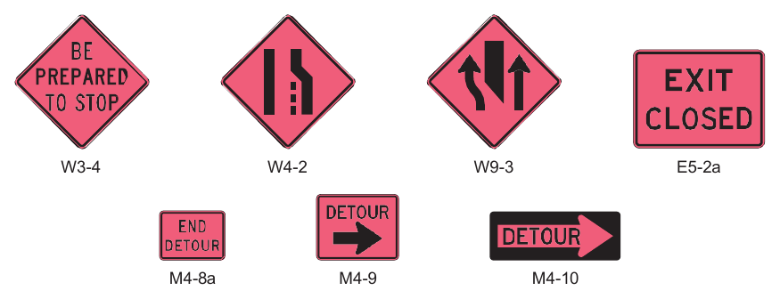 Figure 6O-1. Examples of Traffic Incident Management Area Signs