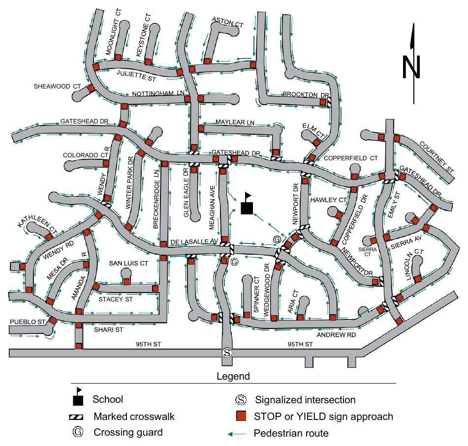 Figure 7A-1. Example of School Route Plan Map