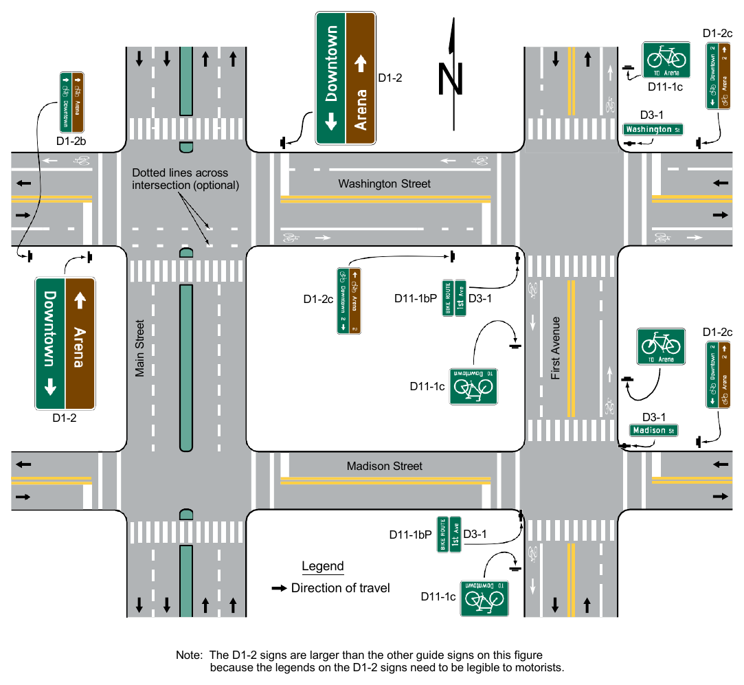 Figure 9D-3. Example of Bicycle Route Guide Signing