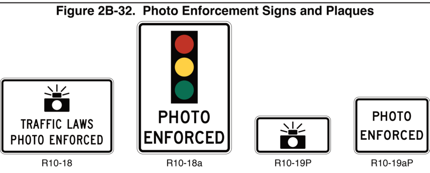 Figure 2B-32. Photo Enforcement Signs and Plaques