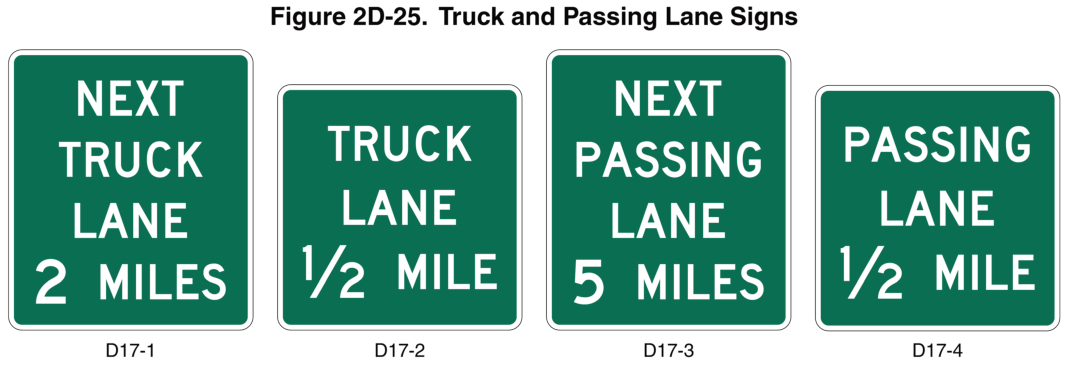 Figure 2D-25. Truck and Passing Lane Signs
