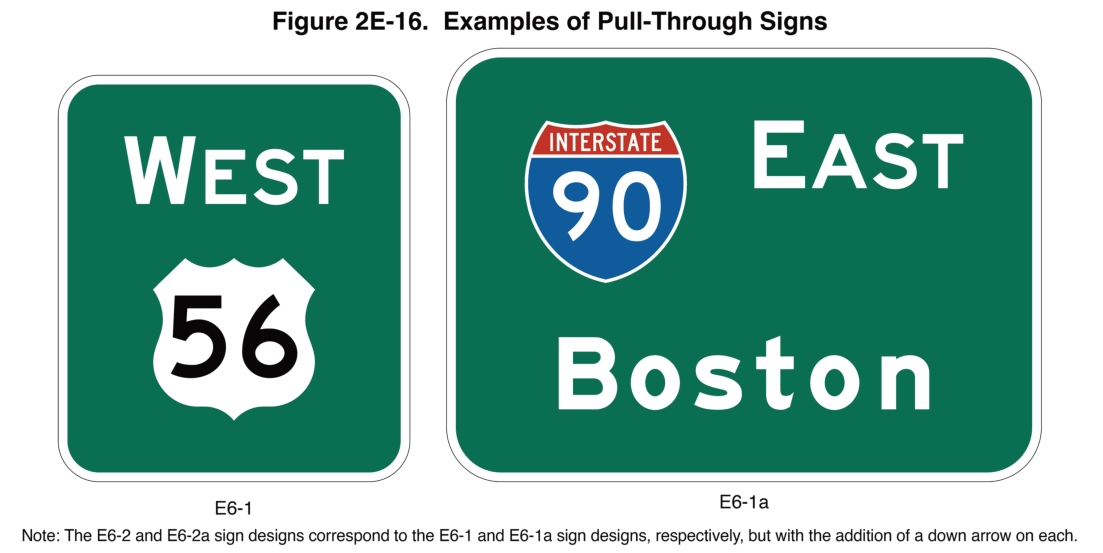 Figure 2E-16. Examples of Pull-Through Signs