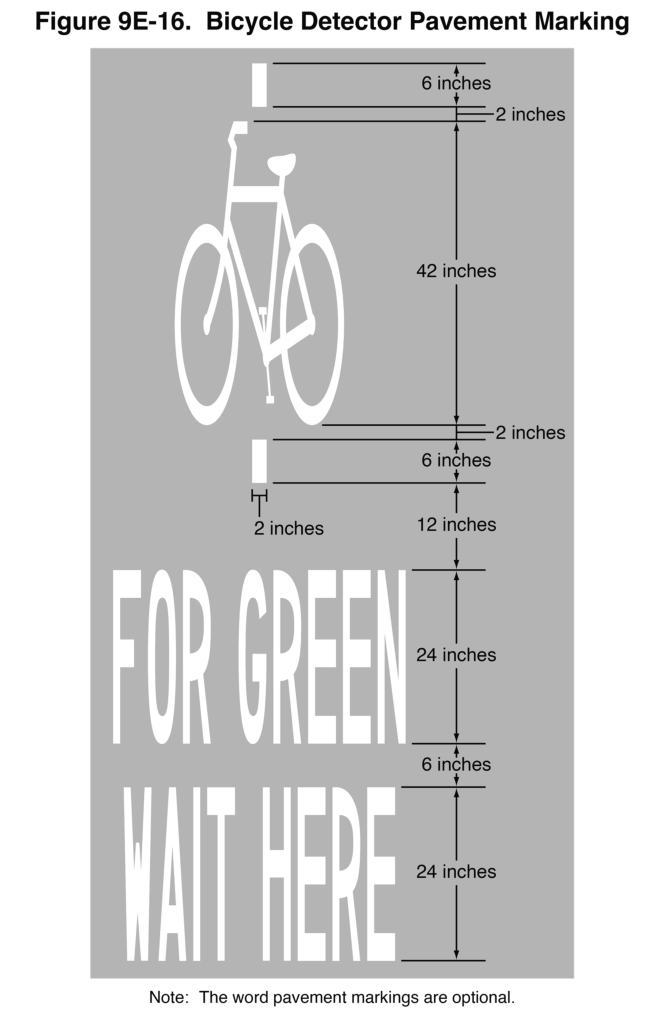 Figure 9E-16. Bicycle Detector Pavement Marking