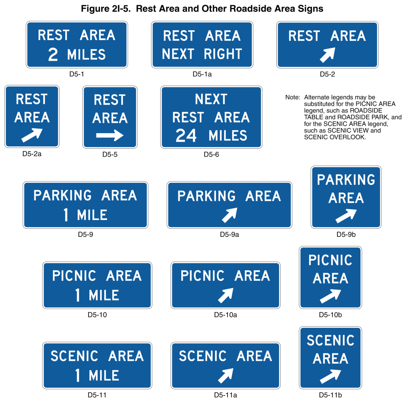 Figure 2I-5. Rest Area and Other Roadside Area Signs