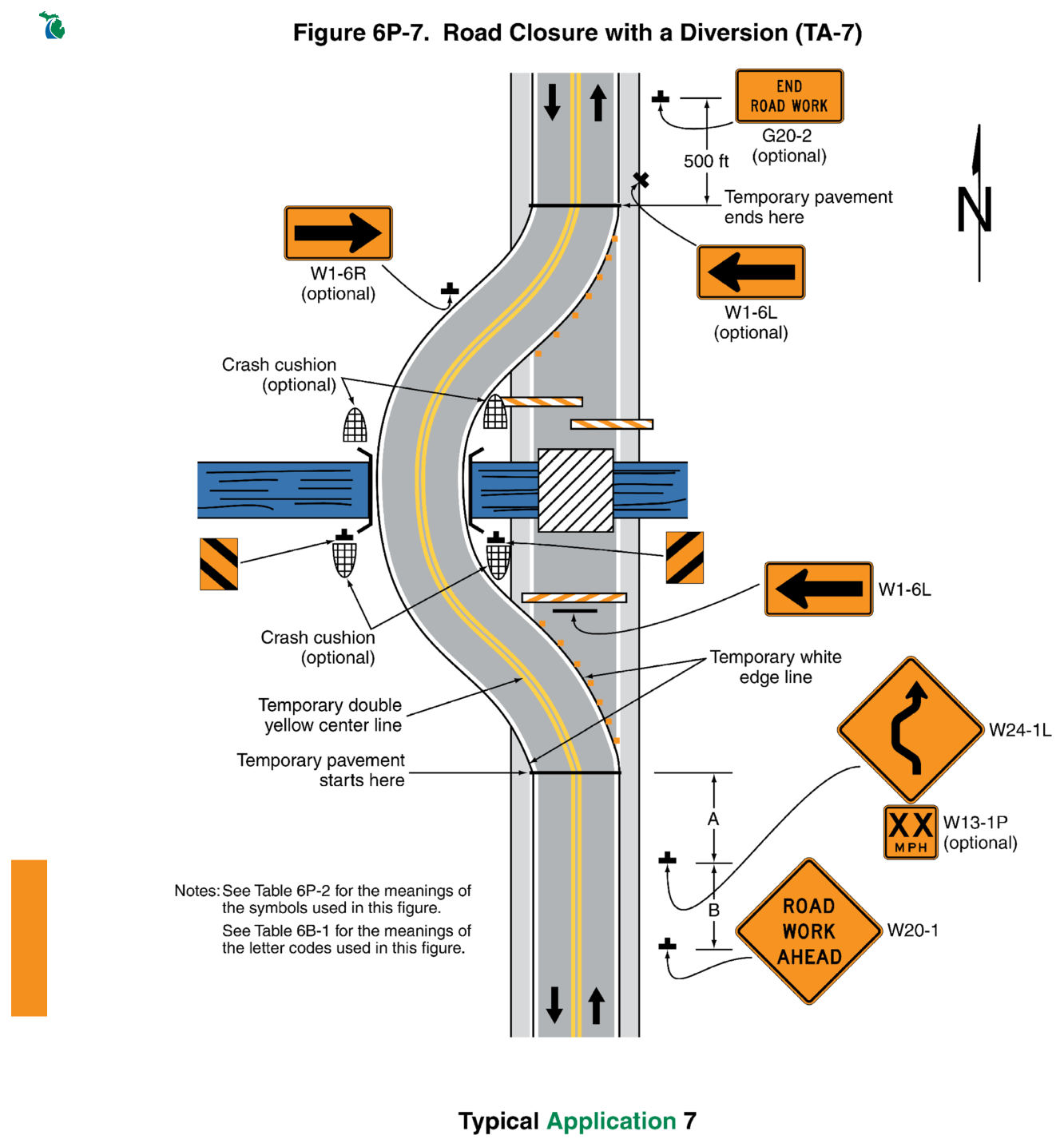 Figure 6P-7. Road Closure with a Diversion (TA-7)