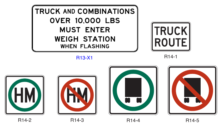 Figure 2B-31. Truck Signs