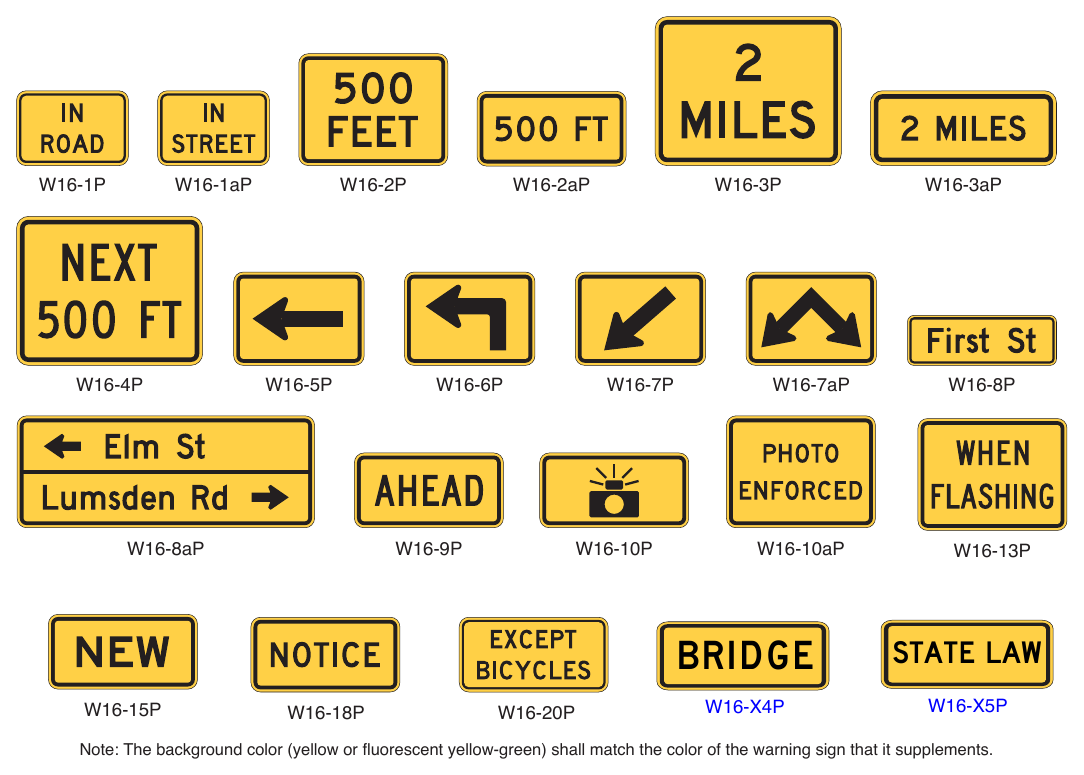 Figure 2C-16. Supplemental Warning Plaques