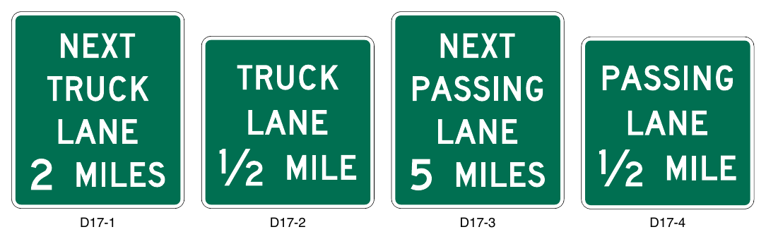 Figure 2D-25. Truck and Passing Lane Signs