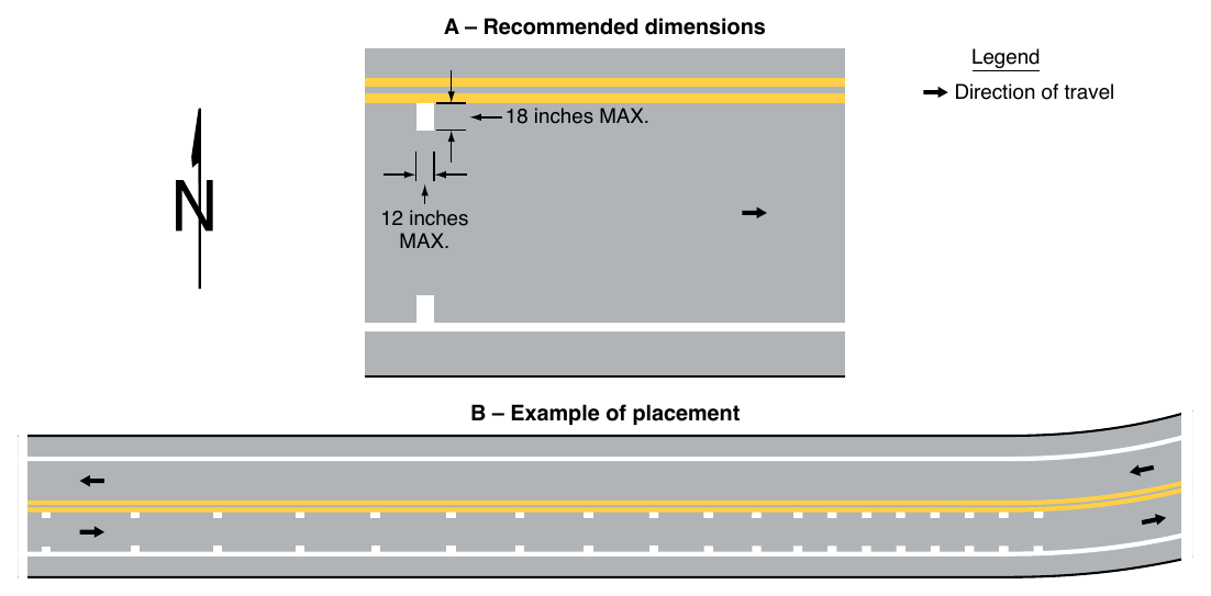 Figure 3B-25. Example of the Application of Speed Reduction Markings
