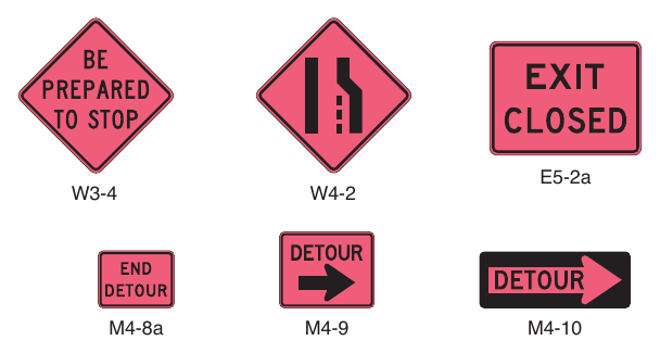 Figure 6O-1. Examples of Traffic Incident Management Area Signs