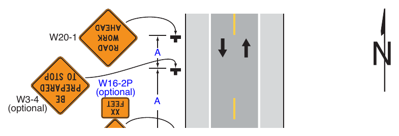 Figure 6P-13. Temporary Road Closure (TA-13)